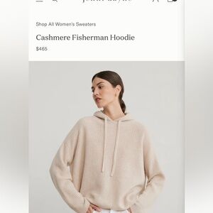 Cream Ribbed Knit Hoodie
